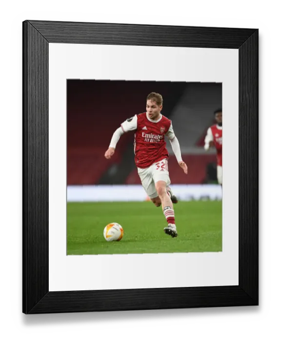 Framed Print : Arsenal's Emile Smith Rowe Shines in Empty Emirates Against Olympiacos - UEFA Europa League 2021 Framed Print : Arsenal's Emile Smith Rowe Shines in Empty Emirates Against Olympiacos - UEFA Europa League 2021