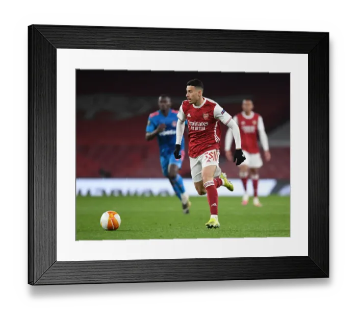 Framed Print : Behind Closed Doors: Gabriel Martinelli Plays in UEFA Europa League for Arsenal vs Olympiacos Framed Print : Behind Closed Doors: Gabriel Martinelli Plays in UEFA Europa League for Arsenal vs Olympiacos