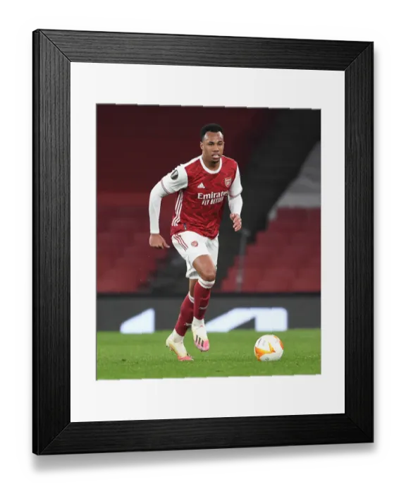 Framed Print : Arsenal's Gabriel in Europa League Action: Arsenal vs. Olympiacos (2020-21) - Behind Closed Doors Framed Print : Arsenal's Gabriel in Europa League Action: Arsenal vs. Olympiacos (2020-21) - Behind Closed Doors