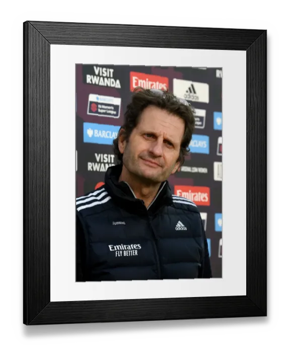 Framed Print : Arsenal Women vs Manchester United Women: Montemurro's Pre-Match Reflections (FA WSL 2021) - Behind Closed Doors: Arsenal Manager's Pre-Match Interview before the FA WSL Clash with Manchester United (Photo: David Price / Arsenal FC) Framed Print : Arsenal Women vs Manchester United Women: Montemurro's Pre-Match Reflections (FA WSL 2021) - Behind Closed Doors: Arsenal Manager's Pre-Match Interview before the FA WSL Clash with Manchester United (Photo: David Price / Arsenal FC)