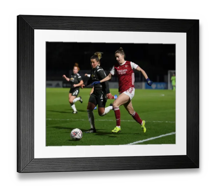 Framed Print : FA WSL Showdown: Miedema vs Turner - Arsenal Women vs Manchester United Women in Empty Stands Framed Print : FA WSL Showdown: Miedema vs Turner - Arsenal Women vs Manchester United Women in Empty Stands