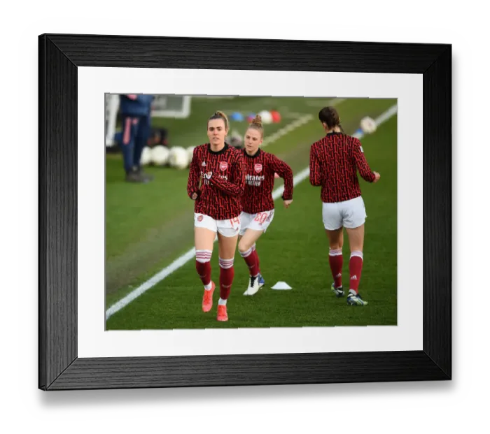 Framed Print : Arsenal Women vs Manchester United Women: FA WSL Clash in Empty Stands (March 19, 2021)