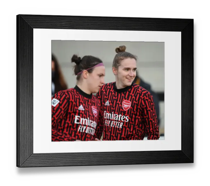 Framed Print : Arsenal Women vs Manchester United Women: FA WSL Clash Amidst Empty Stands During Coronavirus Pandemic - Vivianne Miedema Gears Up