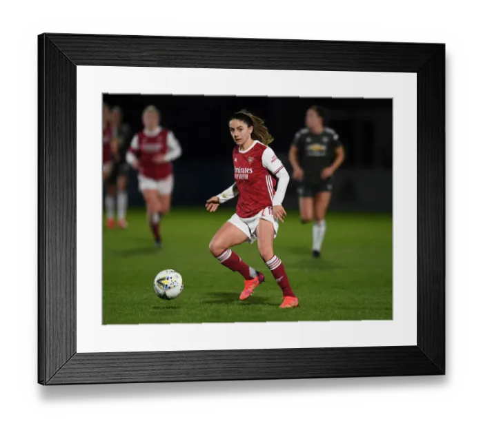 Framed Print : Arsenal Women vs Manchester United Women: FA WSL Match at Empty Meadow Park (2020-21) Framed Print : Arsenal Women vs Manchester United Women: FA WSL Match at Empty Meadow Park (2020-21)