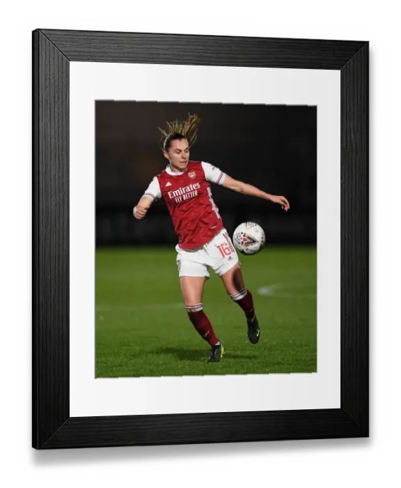 Framed Print : Arsenal Women vs Manchester United Women: FA WSL Clash in Empty Meadow Park Stands (March 2021)