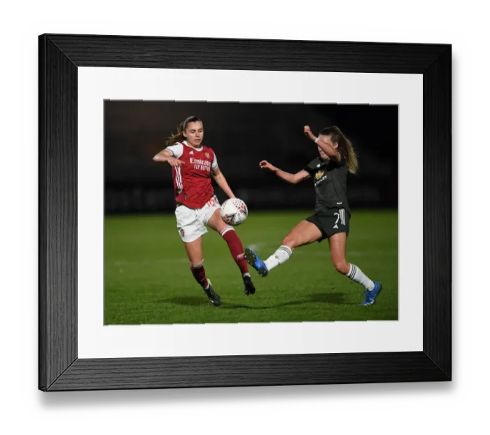 Framed Print : Arsenal vs Manchester United: Empty FA WSL Stands Amidst Coronavirus Restrictions