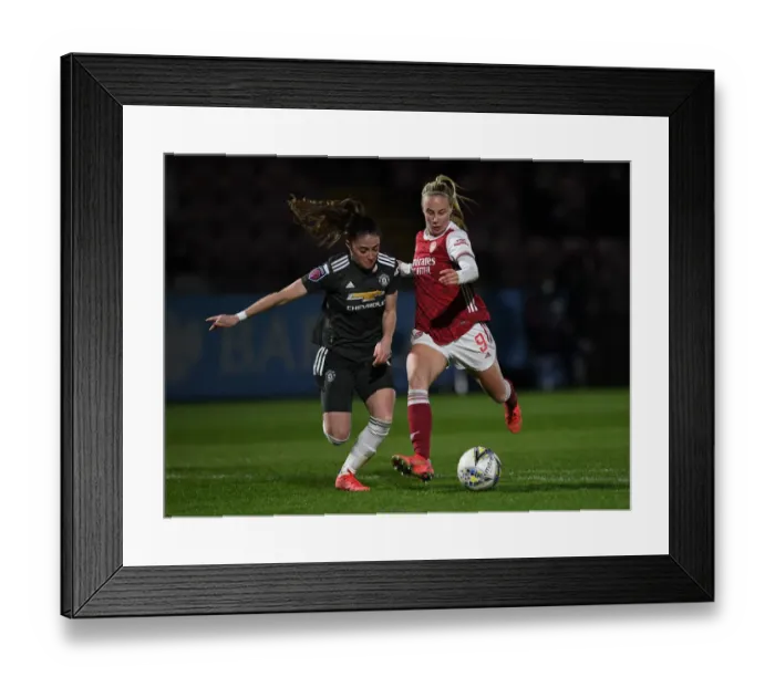 Framed Print : Arsenal vs Manchester United: FA WSL Clash Amidst Empty Stands Amidst Pandemic Framed Print : Arsenal vs Manchester United: FA WSL Clash Amidst Empty Stands Amidst Pandemic