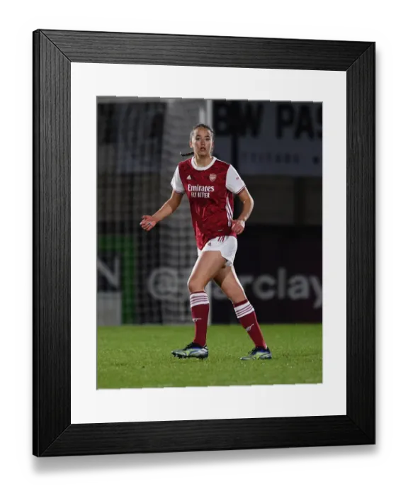 Framed Print : FA WSL Clash: Arsenal Women vs Manchester United Women in Empty Meadow Park Stands (March 2021)