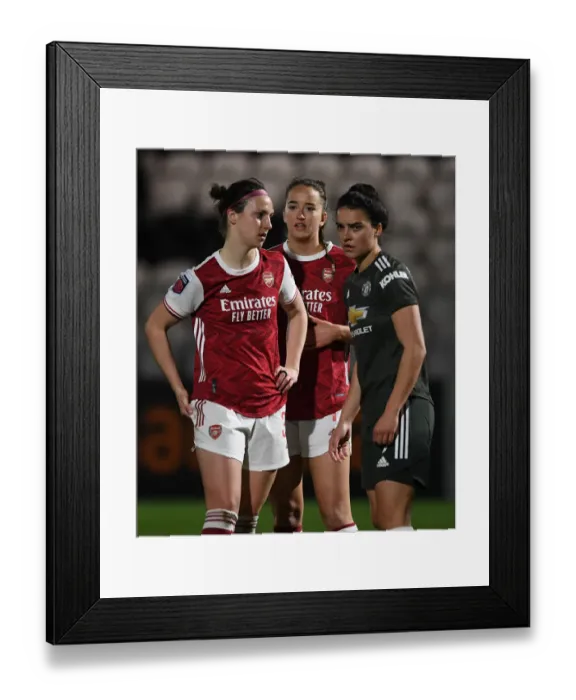 Framed Print : Arsenal Women vs Manchester United Women: A Battle at Meadow Park Amidst the Pandemic Framed Print : Arsenal Women vs Manchester United Women: A Battle at Meadow Park Amidst the Pandemic
