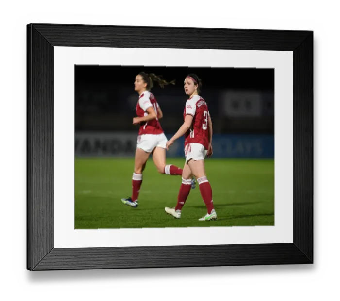 Framed Print : FA WSL Clash: Arsenal Women vs Manchester United Women in Empty Meadow Park Stands (March 2021) Framed Print : FA WSL Clash: Arsenal Women vs Manchester United Women in Empty Meadow Park Stands (March 2021)