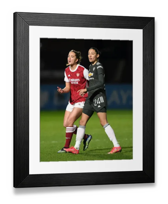 Framed Print : Arsenal Women vs Manchester United Women: FA WSL Clash in Empty Stands (2020-21)