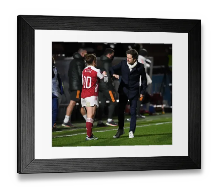 Framed Print : Behind Closed Doors: Montemurro and Little's Victory Celebration - Arsenal Women Triumph Over Manchester United Women in FA WSL Framed Print : Behind Closed Doors: Montemurro and Little's Victory Celebration - Arsenal Women Triumph Over Manchester United Women in FA WSL