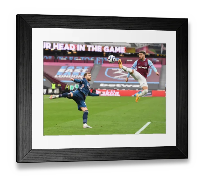 Framed Print : Chambers vs Benrahma: A Battle in Empty London Stadium - West Ham United vs Arsenal, Premier League 2021 Framed Print : Chambers vs Benrahma: A Battle in Empty London Stadium - West Ham United vs Arsenal, Premier League 2021