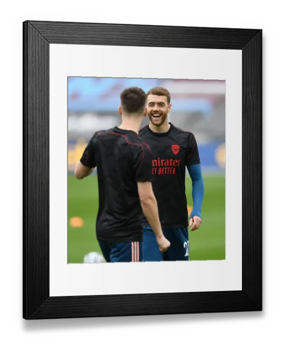 Framed Print : Arsenal's Calum Chambers Gears Up for West Ham Clash in Premier League Showdown