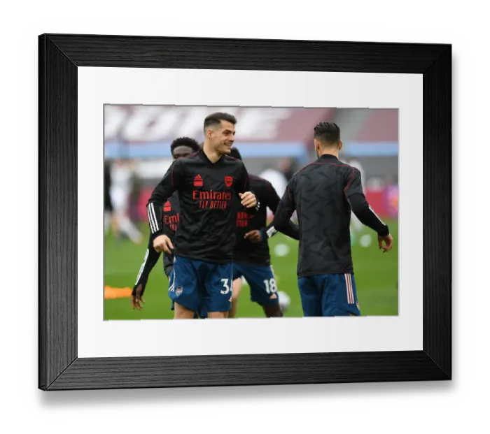 Framed Print : Granit Xhaka Gears Up: Arsenal vs. West Ham United, Premier League 2020-21 Framed Print : Granit Xhaka Gears Up: Arsenal vs. West Ham United, Premier League 2020-21