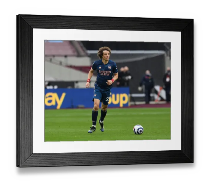Framed Print : David Luiz in Action: West Ham United vs Arsenal, Premier League 2020-21