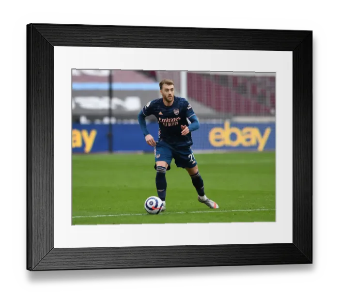 Framed Print : Calum Chambers in Action: Arsenal vs West Ham United, Premier League 2021