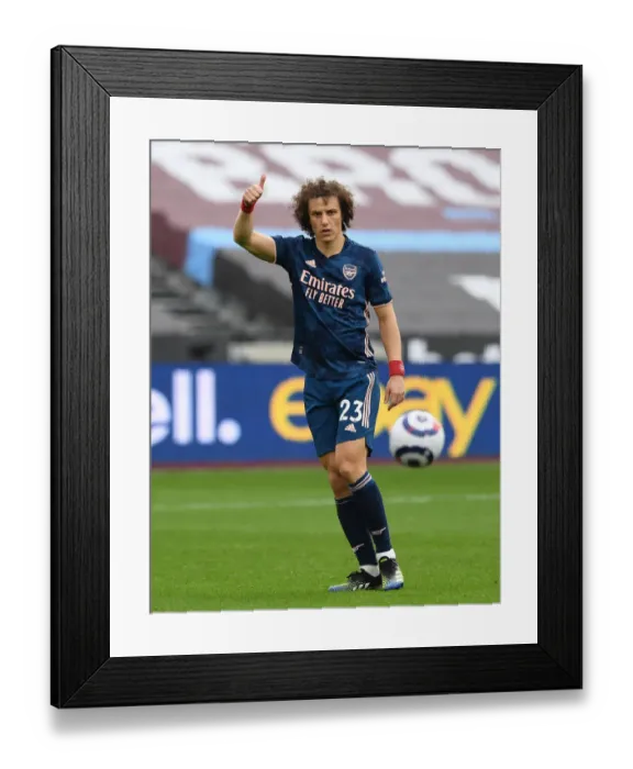 Framed Print : David Luiz in Action: Arsenal vs West Ham United, Premier League 2020-21