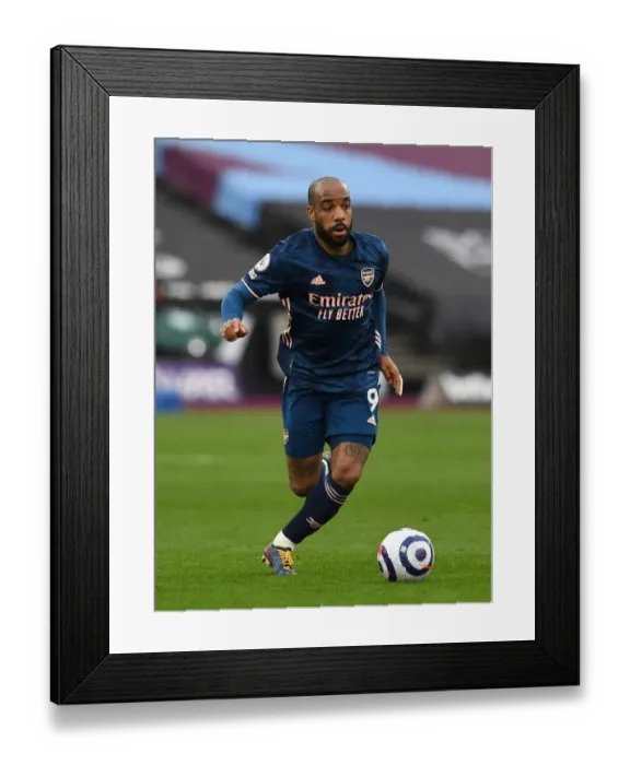 Framed Print : Alexandre Lacazette in Action: Arsenal vs. West Ham United - Premier League Showdown Framed Print : Alexandre Lacazette in Action: Arsenal vs. West Ham United - Premier League Showdown