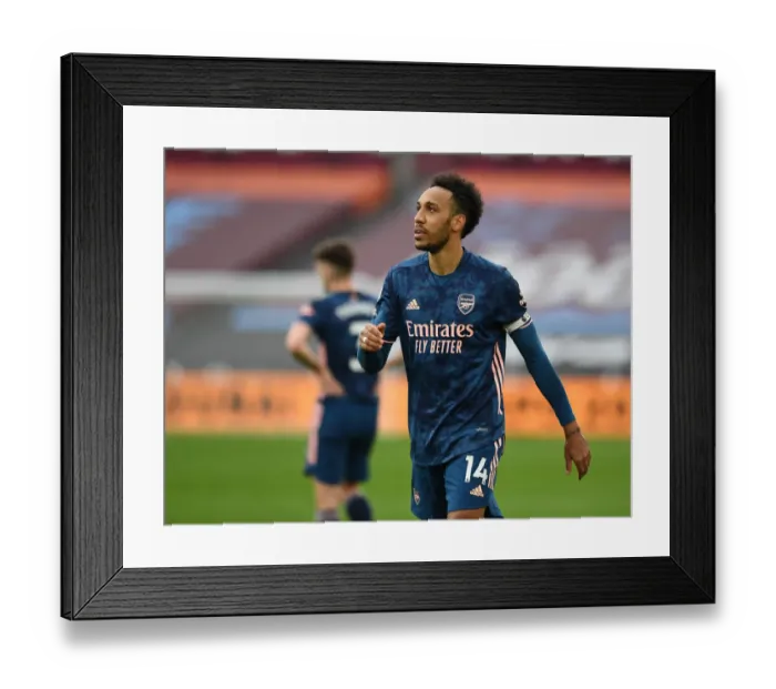 Framed Print : Aubameyang in Action: Premier League Showdown at West Ham United