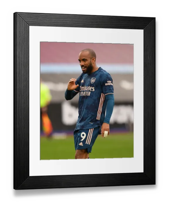 Framed Print : Alexandre Lacazette's Hat-Trick: Arsenal's Thrilling Victory Over West Ham United in Premier League Showdown Framed Print : Alexandre Lacazette's Hat-Trick: Arsenal's Thrilling Victory Over West Ham United in Premier League Showdown