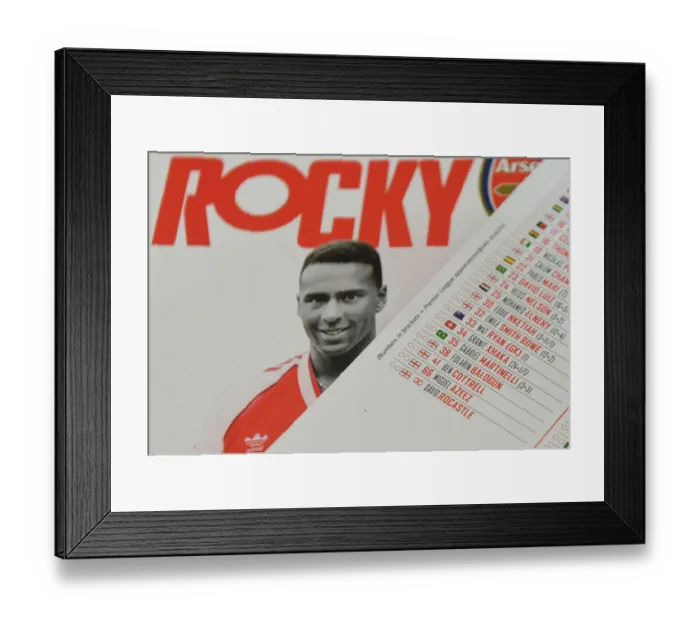 Framed Print : Arsenal Honors Late Legend Rocastle: Empty Emirates Stands in Tribute Ahead of Arsenal vs Liverpool Match