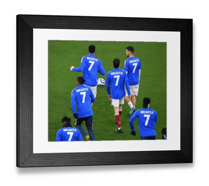 Framed Print : Arsenal Honors Late Legend Rocastle with Empty Emirates Stadium Shirts vs Liverpool, 2021 Framed Print : Arsenal Honors Late Legend Rocastle with Empty Emirates Stadium Shirts vs Liverpool, 2021