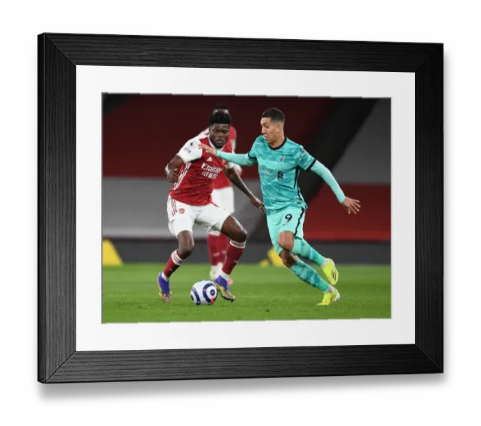 Framed Print : Thomas Partey vs. Roberto Firmino: A Battle at Emirates Stadium - Arsenal vs. Liverpool, 2021 (Behind Closed Doors) Framed Print : Thomas Partey vs. Roberto Firmino: A Battle at Emirates Stadium - Arsenal vs. Liverpool, 2021 (Behind Closed Doors)