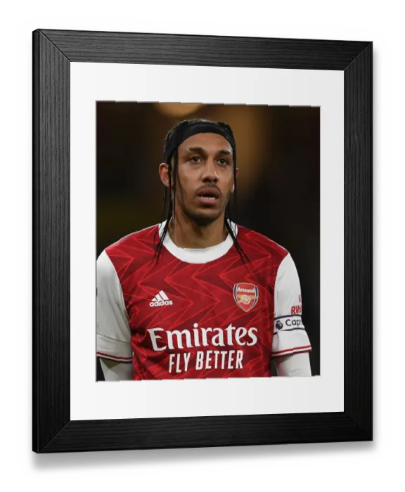 Framed Print : Aubameyang's Thrilling Performance: Arsenal vs Liverpool (2020-21) - Emirates Stadium Showdown