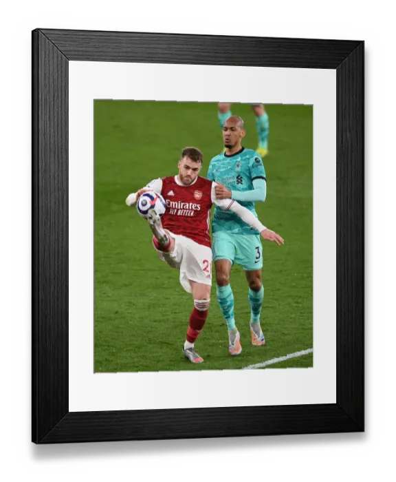 Framed Print : Arsenal vs. Liverpool: Clash of Titans - Calum Chambers vs. Fabinho