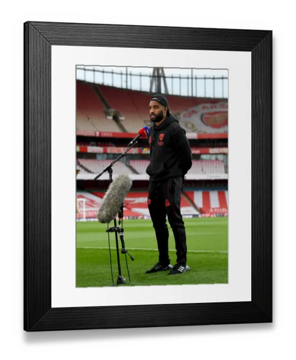 Framed Print : Alexandre Lacazette's Pre-Match Interview: Arsenal vs. Liverpool (2020-21) Framed Print : Alexandre Lacazette's Pre-Match Interview: Arsenal vs. Liverpool (2020-21)