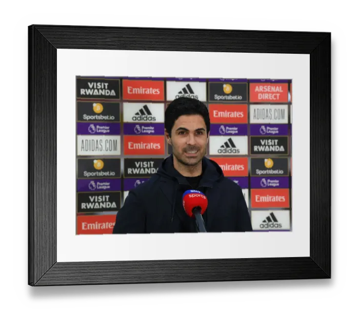 Framed Print : Arsenal vs Liverpool: Mikel Arteta's Pre-Match Strategies at Emirates Stadium, April 2021 Framed Print : Arsenal vs Liverpool: Mikel Arteta's Pre-Match Strategies at Emirates Stadium, April 2021