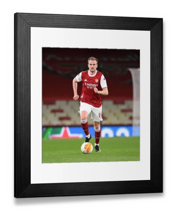 Framed Print : Arsenal vs Slavia Praha: Europa League Quarterfinal at Emirates Stadium (2021) - Behind Closed Doors