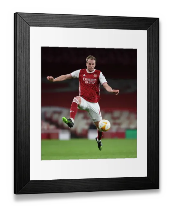 Framed Print : Arsenal vs Slavia Praha: Europa League Quarterfinal at Emirates Stadium (2021) - Behind Closed Doors