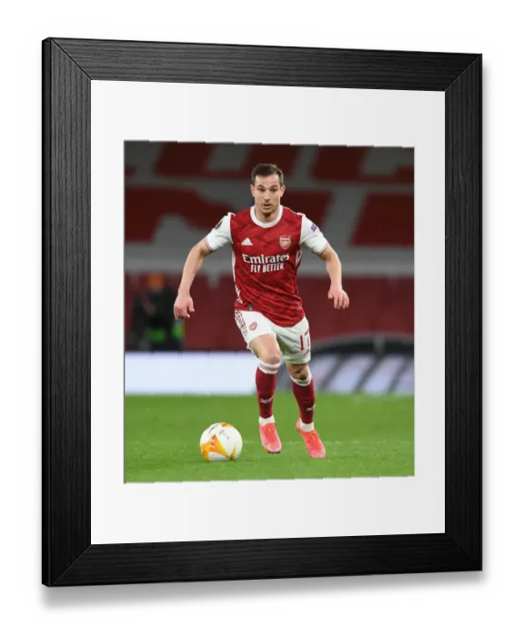 Framed Print : Arsenal vs Slavia Praha: UEFA Europa League Quarterfinal at Emirates Stadium (2020-21) - A Behind-Closed-Doors Encounter