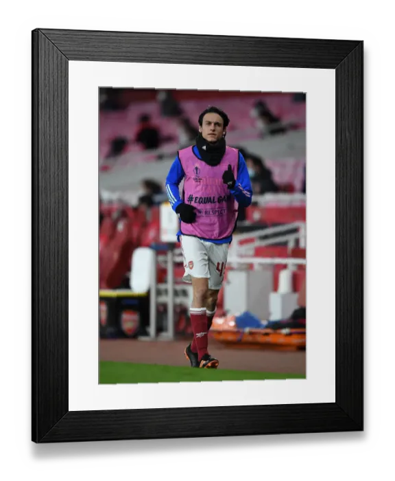 Framed Print : Arsenal vs Slavia Praha: UEFA Europa League Quarterfinal (Behind Closed Doors) - April 2021