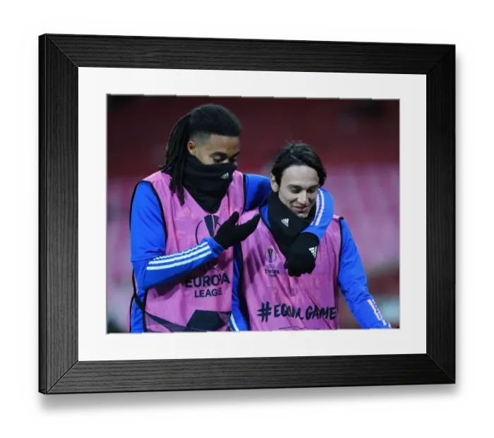 Framed Print : Arsenal vs Slavia Praha: UEFA Europa League Quarterfinal at Emirates Stadium (2021) - Behind Closed Doors