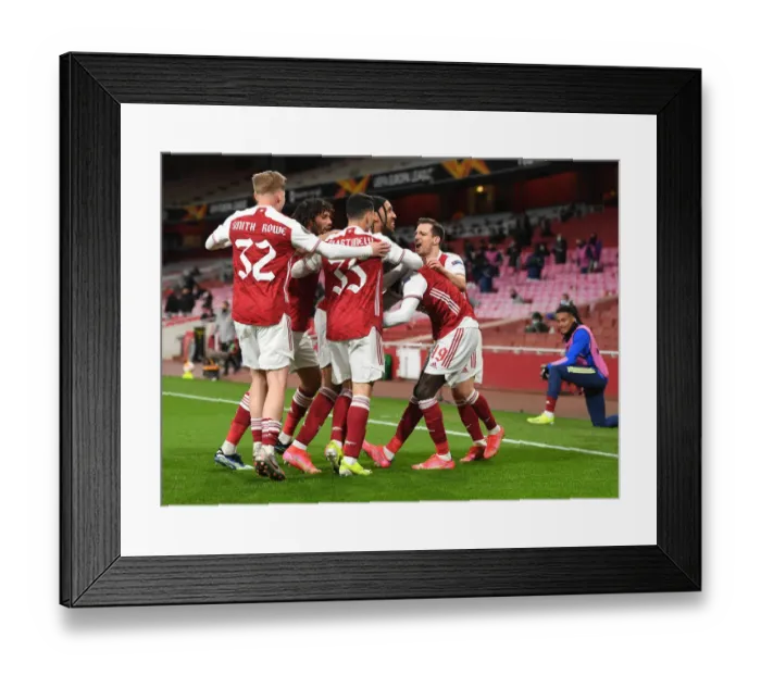 Framed Print : Pepe Scores in Empty Emirates: Arsenal's Europa League Victory Amid Pandemic Framed Print : Pepe Scores in Empty Emirates: Arsenal's Europa League Victory Amid Pandemic