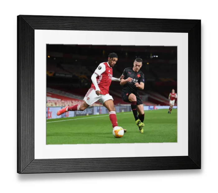 Framed Print : Arsenal vs Slavia Prague: Aubameyang Faces Off in Empty Europa League Quarterfinal Framed Print : Arsenal vs Slavia Prague: Aubameyang Faces Off in Empty Europa League Quarterfinal