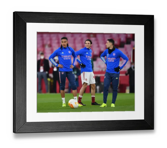 Framed Print : Arsenal vs Slavia Praha: Europa League Quarterfinal at Emirates Stadium (2021) - Behind Closed Doors Framed Print : Arsenal vs Slavia Praha: Europa League Quarterfinal at Emirates Stadium (2021) - Behind Closed Doors