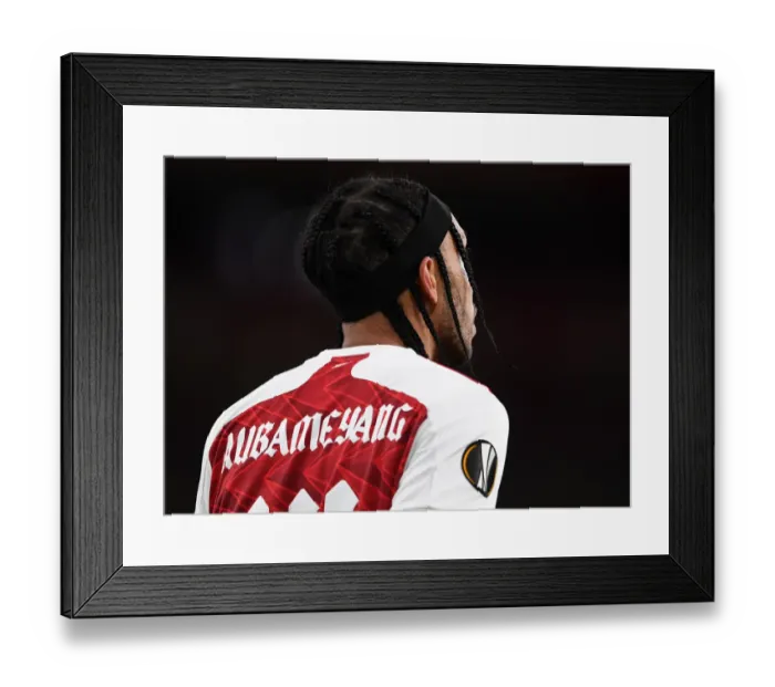 Framed Print : Arsenal's Aubameyang in UEFA Europa League Quarterfinal vs Slavia Praha (Behind Closed Doors) Framed Print : Arsenal's Aubameyang in UEFA Europa League Quarterfinal vs Slavia Praha (Behind Closed Doors)