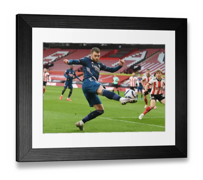 Framed Print : Arsenal's Calum Chambers at Empty Bramall Lane: Sheffield United vs Arsenal, Premier League 2021 Framed Print : Arsenal's Calum Chambers at Empty Bramall Lane: Sheffield United vs Arsenal, Premier League 2021