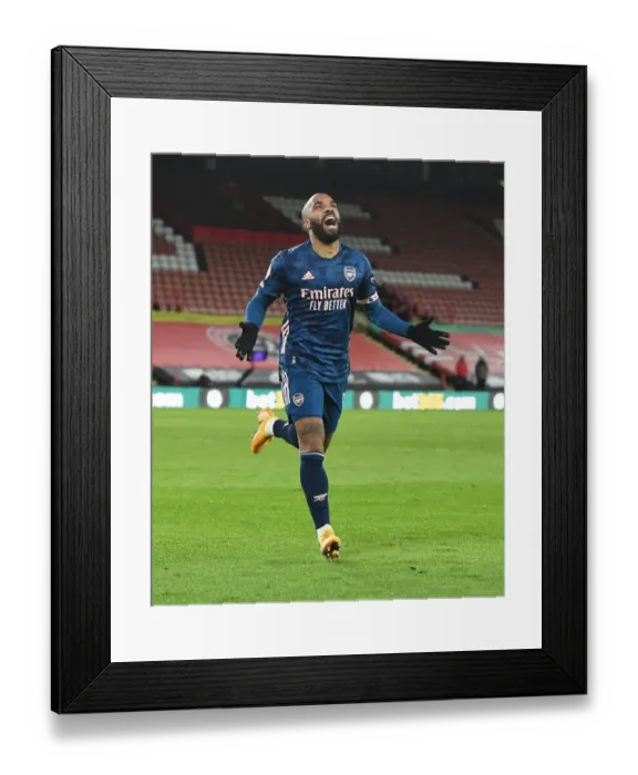 Framed Print : Alexis Lacazette's Hat-Trick: Empty Triumph for Arsenal at Sheffield United, Premier League 2021 Framed Print : Alexis Lacazette's Hat-Trick: Empty Triumph for Arsenal at Sheffield United, Premier League 2021