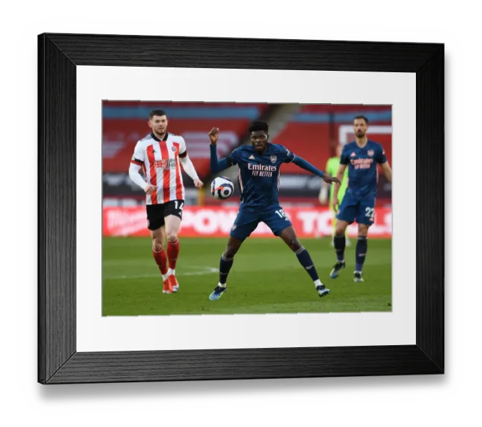 Framed Print : Thomas Partey's Midfield Masterclass: Arsenal's Win Against Sheffield United, Premier League 2020-21