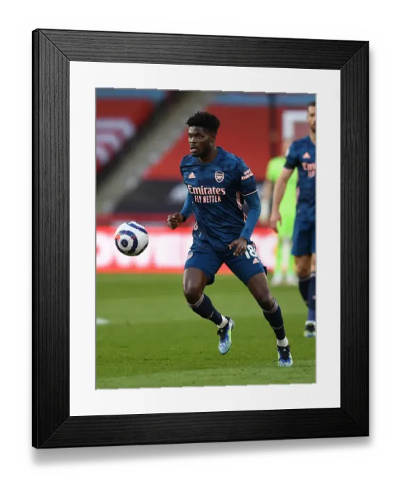 Framed Print : Thomas Partey in Action: Arsenal's Midfield Maestro Shines Against Sheffield United, Premier League 2020-21