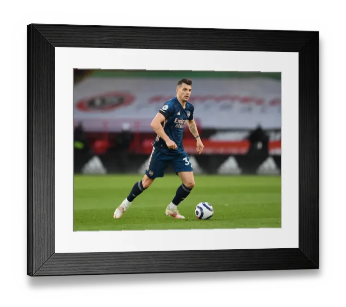 Framed Print : Granit Xhaka in Action: Arsenal's Midfield Maestro Shines Against Sheffield United, Premier League 2020-21 Framed Print : Granit Xhaka in Action: Arsenal's Midfield Maestro Shines Against Sheffield United, Premier League 2020-21