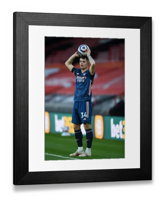 Framed Print : Granit Xhaka: Arsenal's Midfield Mastermind Shines in Premier League Victory over Sheffield United Framed Print : Granit Xhaka: Arsenal's Midfield Mastermind Shines in Premier League Victory over Sheffield United