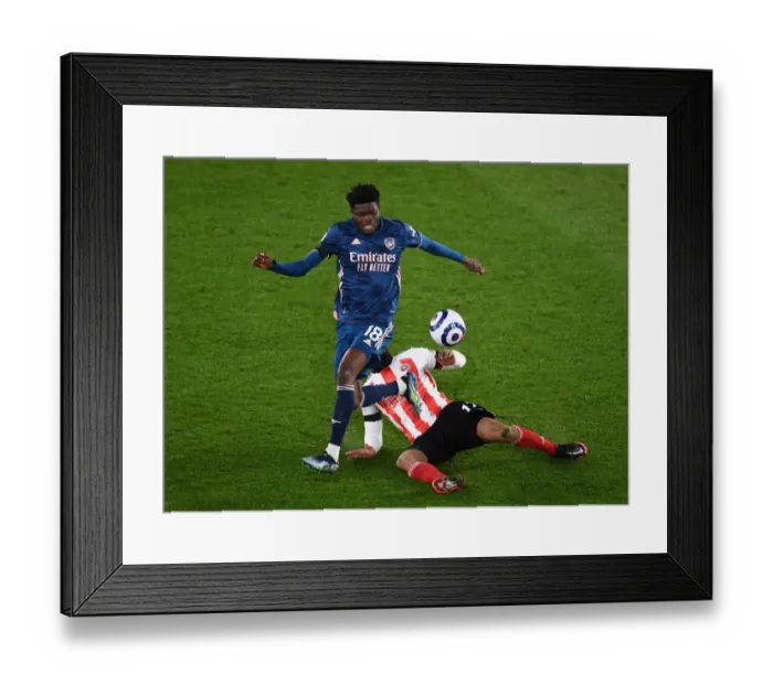 Framed Print : Thomas Partey in Action: Arsenal vs Sheffield United, Premier League 2020-21