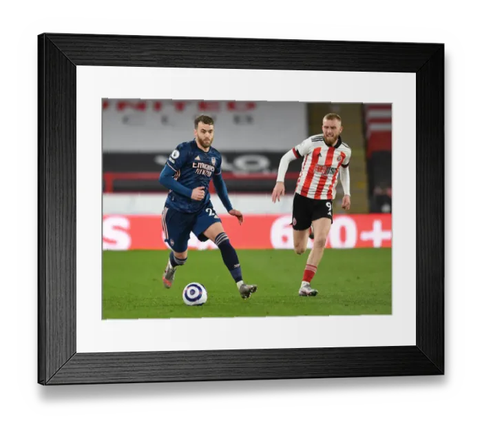 Framed Print : Chambers vs McBurnie: Battle at Bramall Lane - Sheffield United vs Arsenal, Premier League 2020-21 Framed Print : Chambers vs McBurnie: Battle at Bramall Lane - Sheffield United vs Arsenal, Premier League 2020-21
