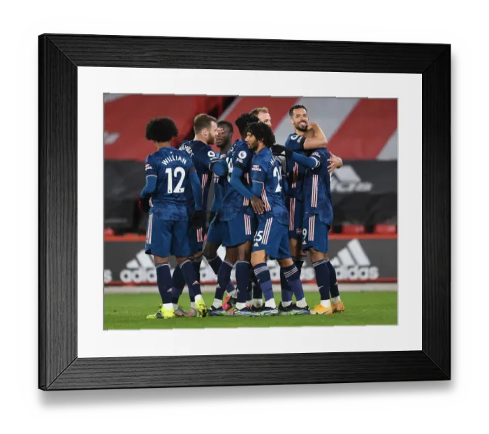 Framed Print : Martinelli and Mari Celebrate Arsenal's Winning Goals vs Sheffield United (April 2021) Framed Print : Martinelli and Mari Celebrate Arsenal's Winning Goals vs Sheffield United (April 2021)